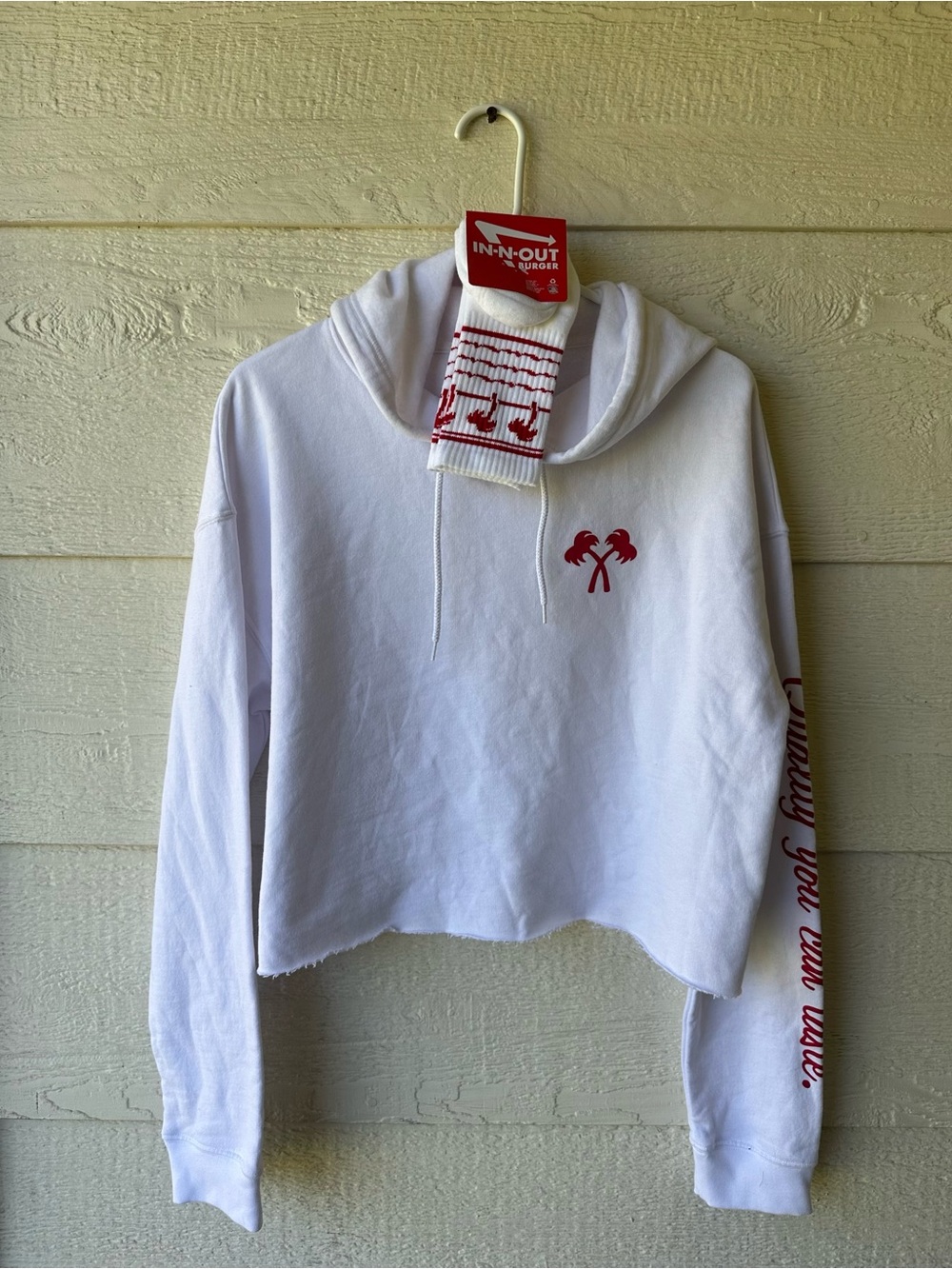 In-N-Out cropped hoodie + socks